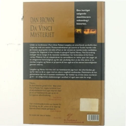 Da Vinci Mysteriet af Dan Brown (Bog)