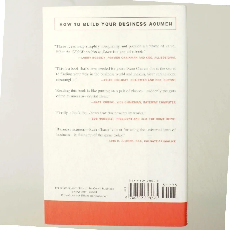 What the CEO wants you to know : using business acumen to understand how your company really works af Ram Charan (Bog)