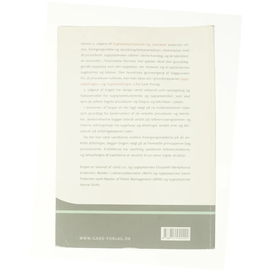 Sygeplejeprocedurer og -teknikker (Bog)