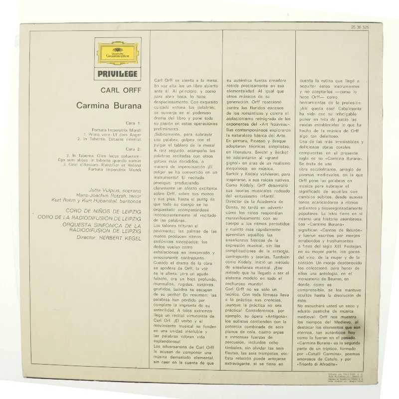 Carl Orff, Camina Burana