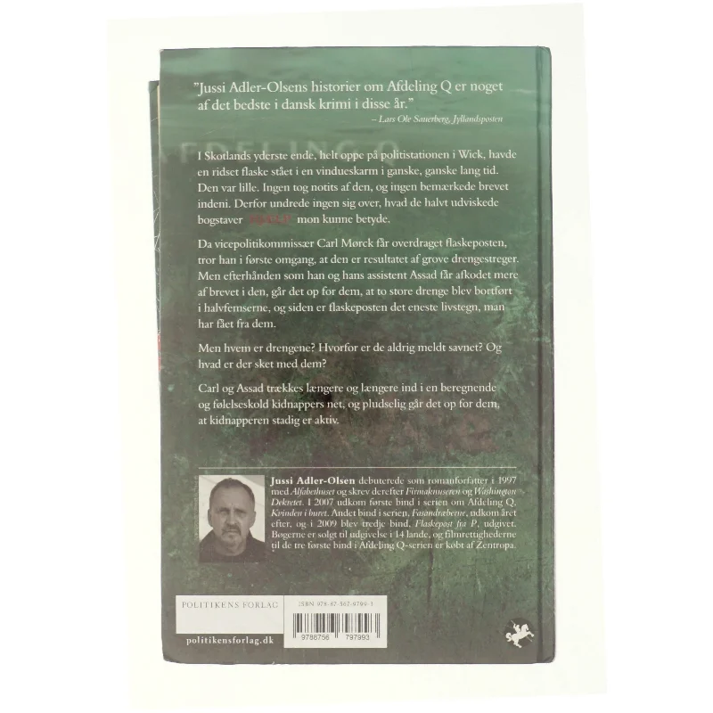 Flaskepost fra P af Jussi Adler-Olsen, Jussi Adler-Olsen (Bog)