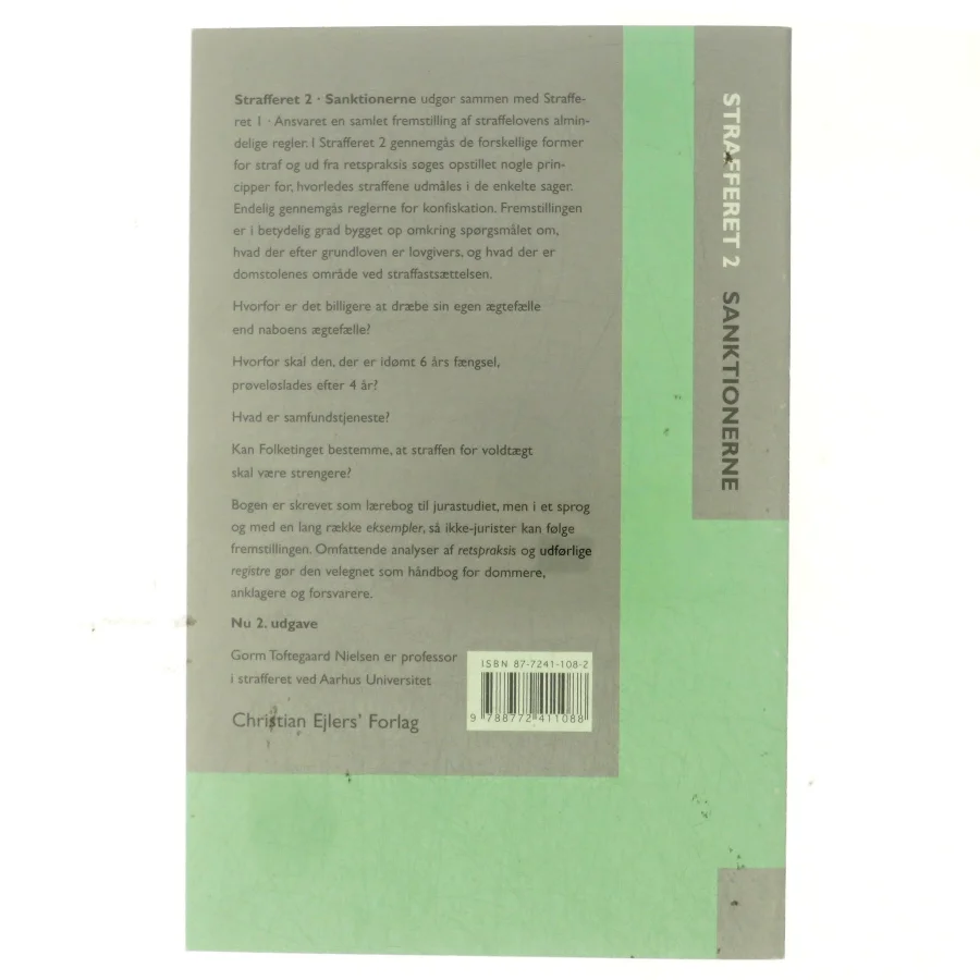 Strafferet. Bind 2, Sanktionerne af Gorm Toftegaard Nielsen (Bog)