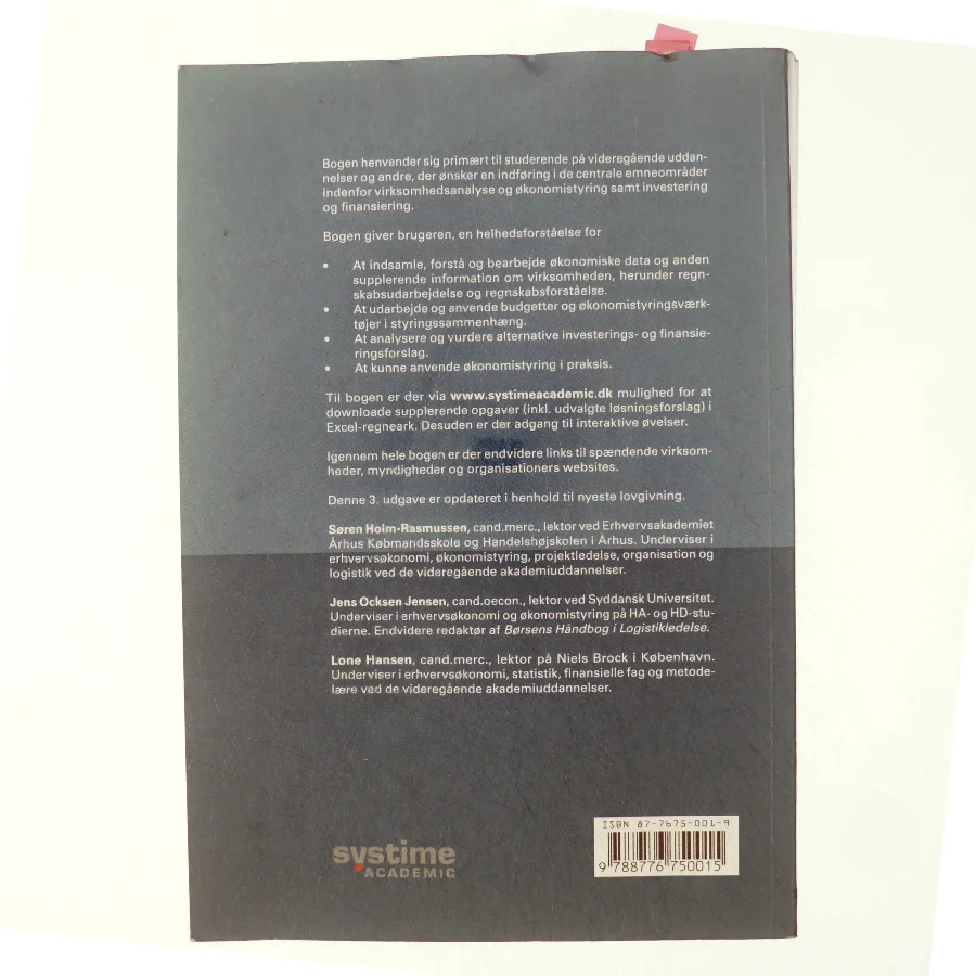 Økonomisk styring og virksomhedsanalyse : i et markedsorienteret perspektiv (Bog)
