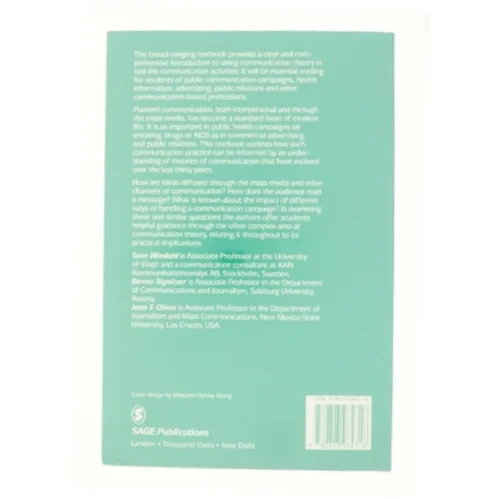 Using Communication Theory af Sven, Olson, Jean T., Signitzer, Benno Windahl (Bog)