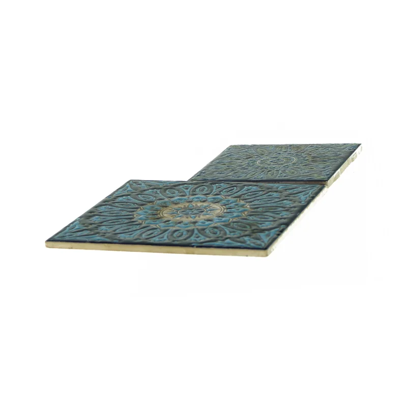 Mosaik plader (2 stk) (str. 15 x 15 og 11 x 11 cm)