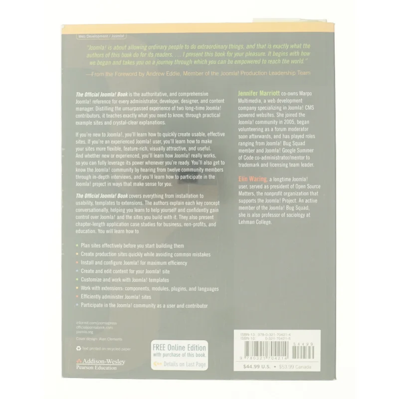 Official Joomla! Book af Jennifer Marriott (Bog)