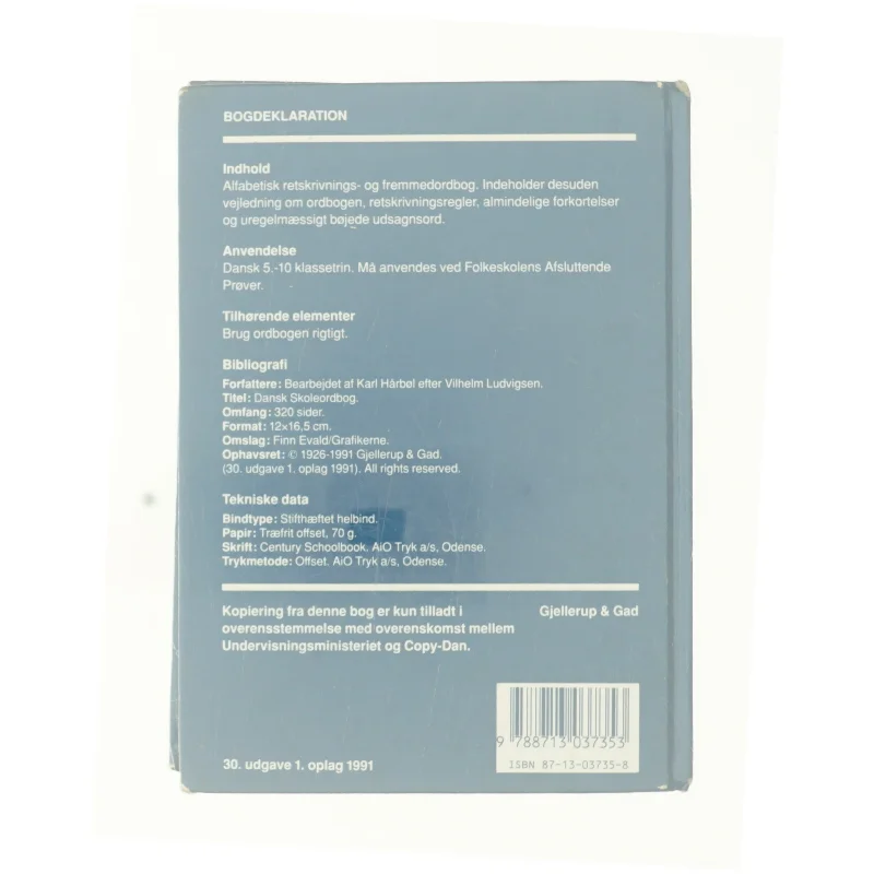 Dansk Skoleordbog af Vilh. Ludvigsen (Bog)