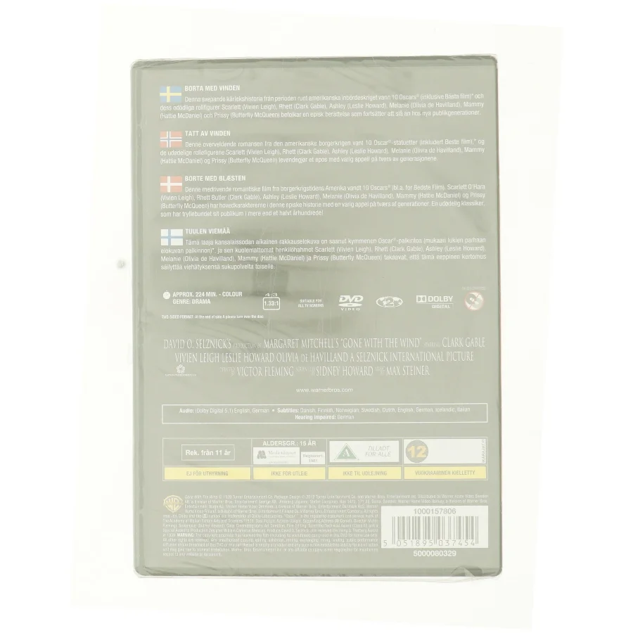 Gone With The Wind                            <span class="label label-blank pull-right">Standard edition</span> fra DVD