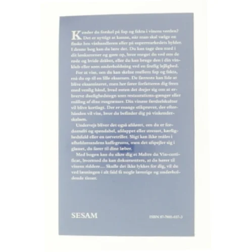 Mål din vin-viden af Erik Olaf-Hansen (bog)