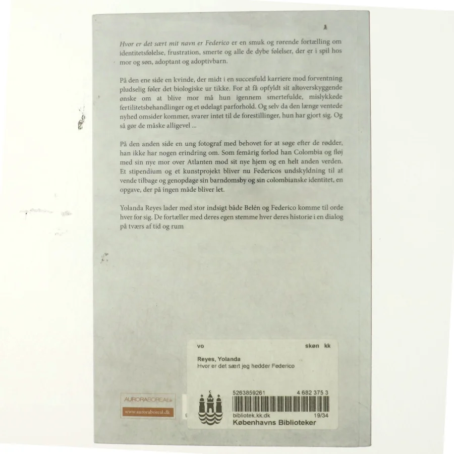 Hvor er det sært at jeg hedder Federico, af Yolanda Reyes