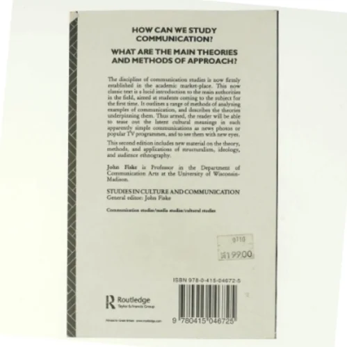 Introduction to communication studies af John Fiske (Bog)