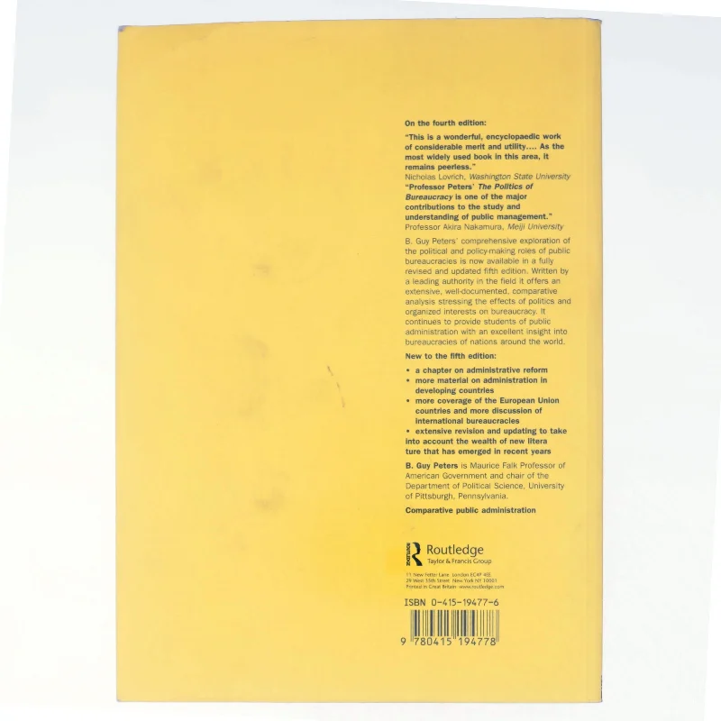 The Politics of Bureaucracy af B. Guy Peters (Bog)