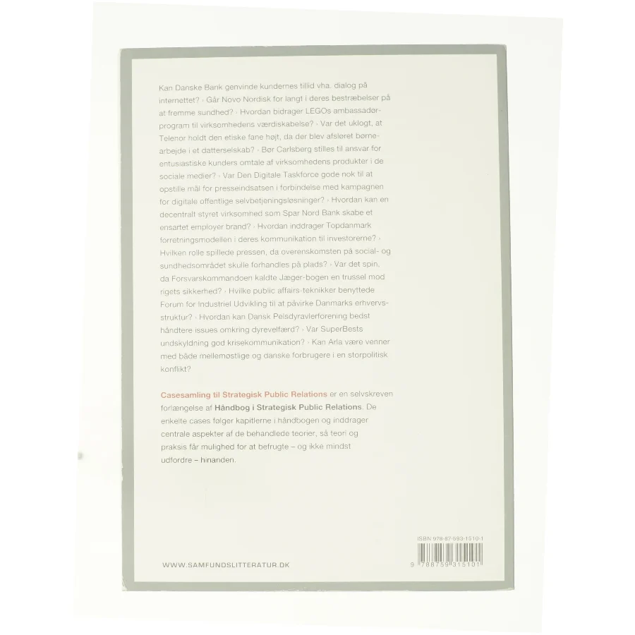 Casesamling til strategisk public relations (Bog)