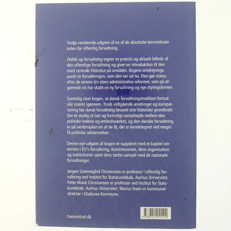 Politik og forvaltning af Marius Ibsen (Bog)