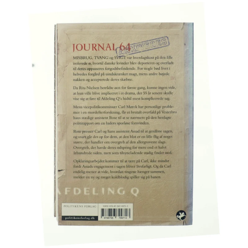 Journal 64 af Jussi Adler-Olsen (Bog)