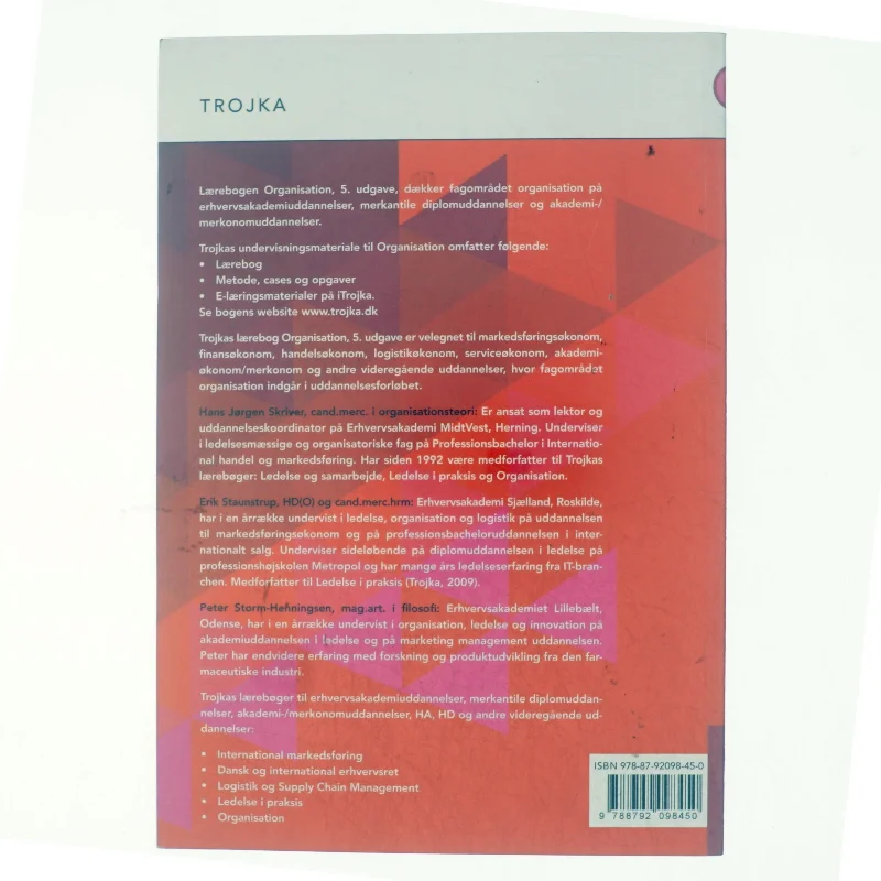 Organisation. Metode, cases og opgaver af Hans Jørgen Skriver (Bog)
