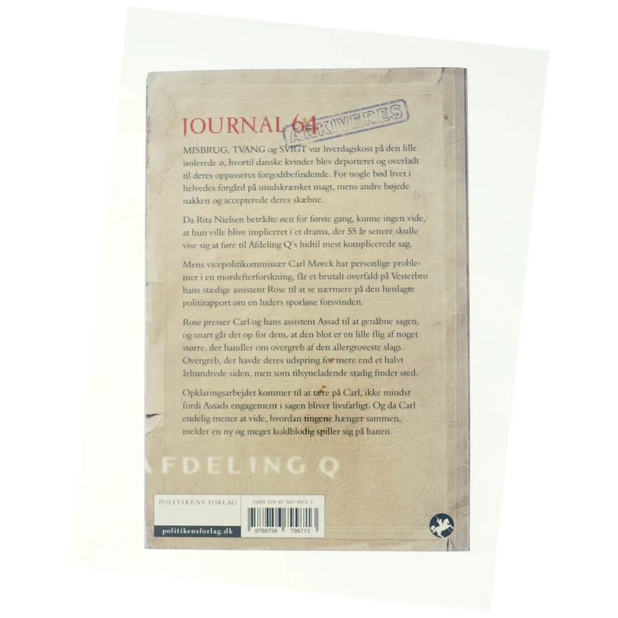 Journal 64 af Jussi Adler-Olsen (Bog)