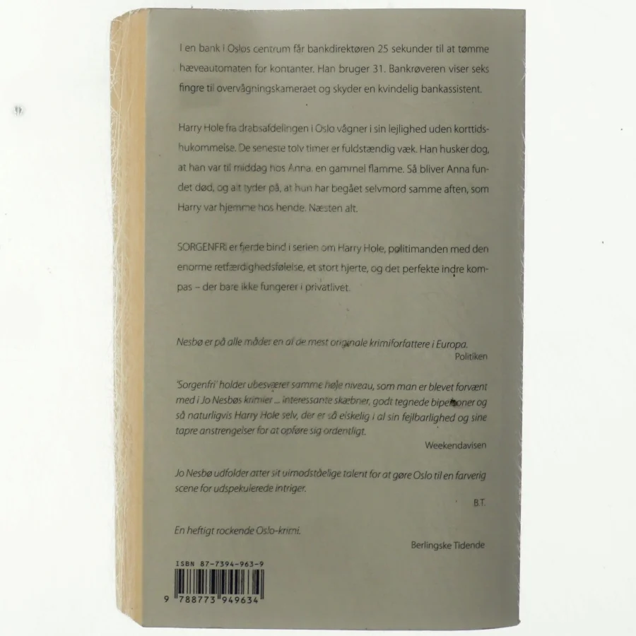 Sorgenfri af Jo Nesbø (Bog)