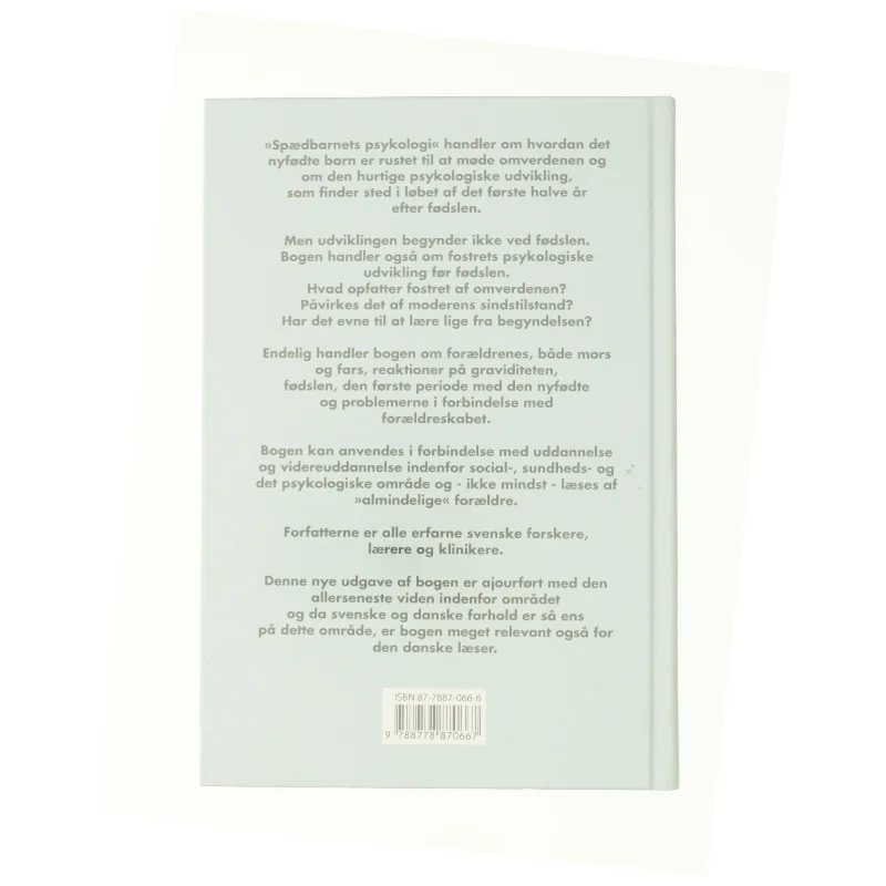 Spædbarnets psykologi af Philip Hwang (Bog)