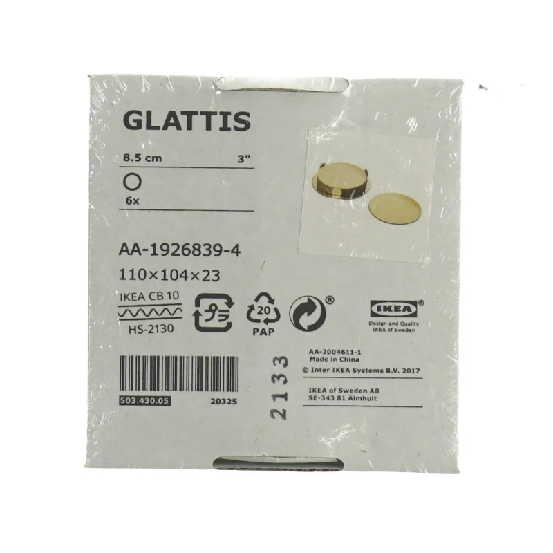 Glattis coasters fra Ikea (str. 8,5 cm)