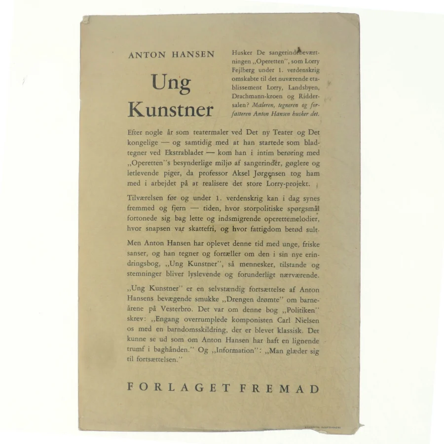 Ung kunstner af Anton Hansen