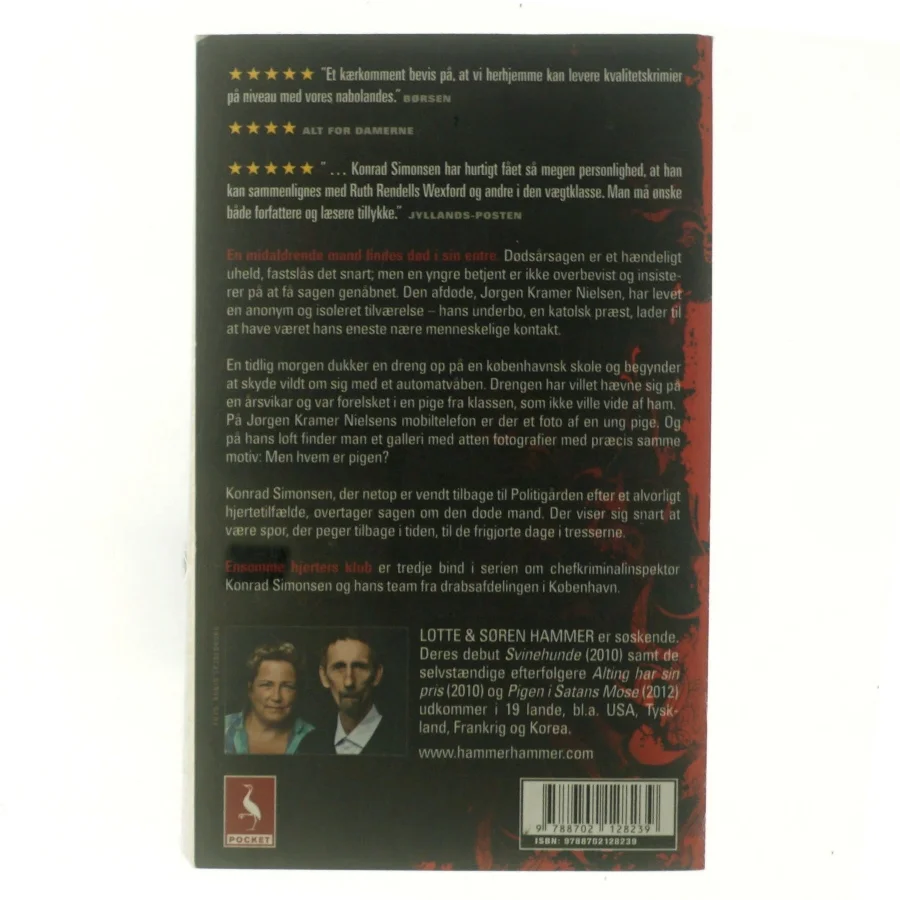 Ensomme hjerters klub : krimi af Lotte Hammer (Bog)