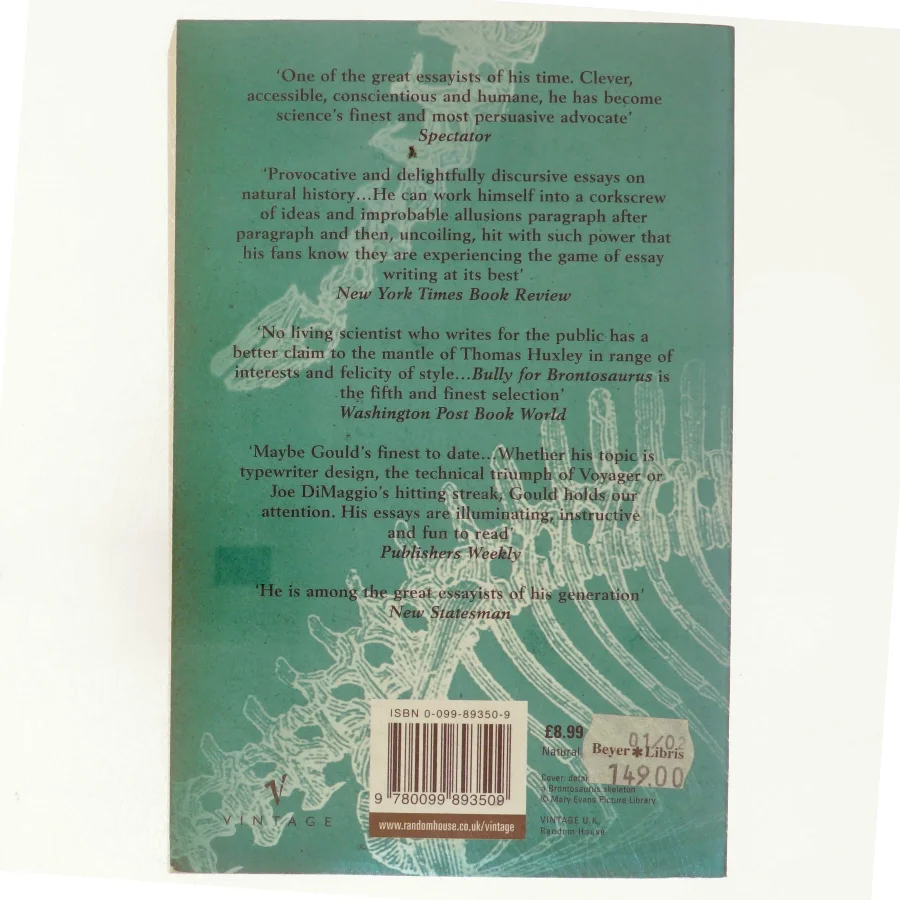 Bully for Brontosaurus af Stephen Jay Gould (Bog)