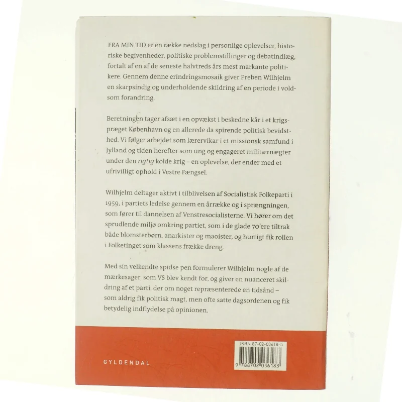 Fra min tid af Preben Wilhjelm (Bog)
