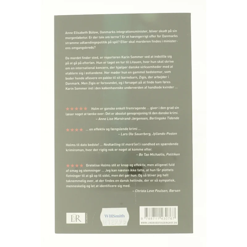 Nedtælling til mord af Gretelise Holm (f. 1946) (Bog)