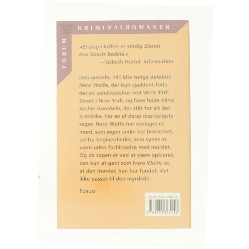 Et slag i luften af Rex Stout (Bog)