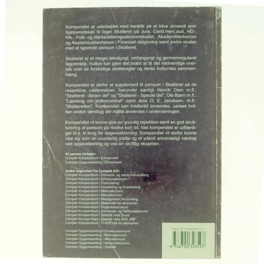 Complet kompendium i skatteret 2007 af Peter Wedel Ranch Krarup (Bog)