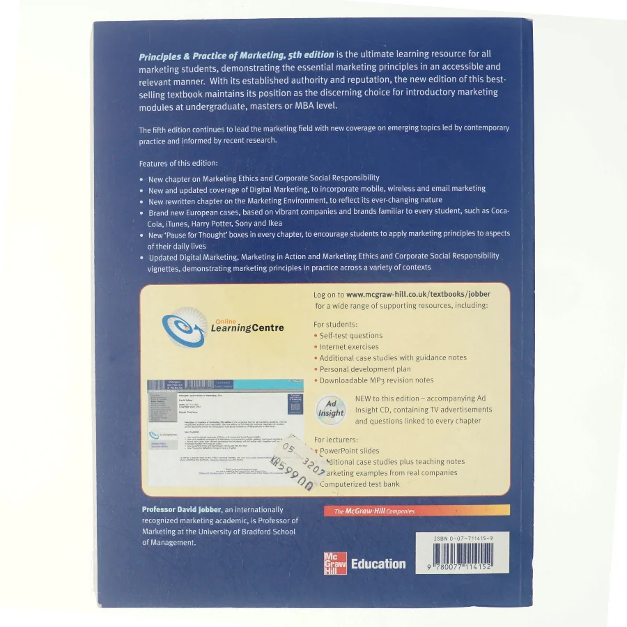 Principles and practice of marketing af David Jobber (Bog)