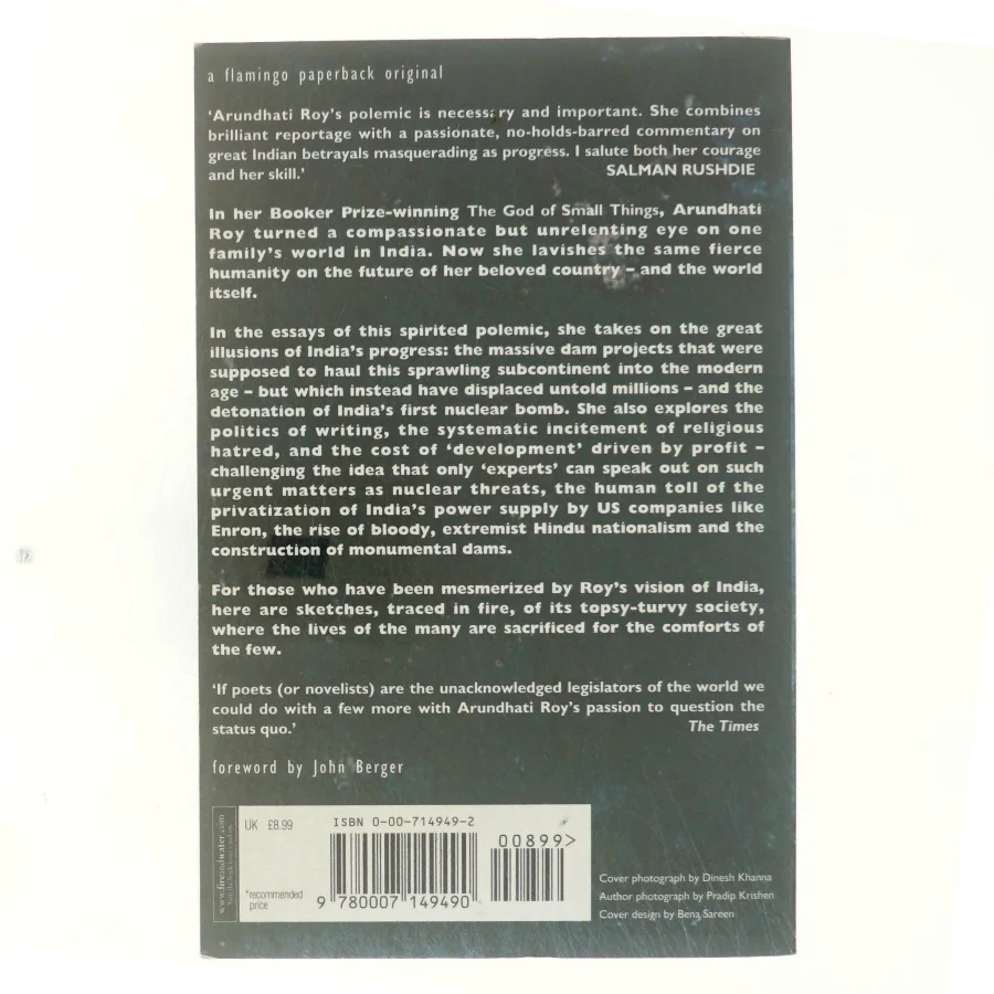 The algebra of infinite justice af Arundhati Roy (Bog)