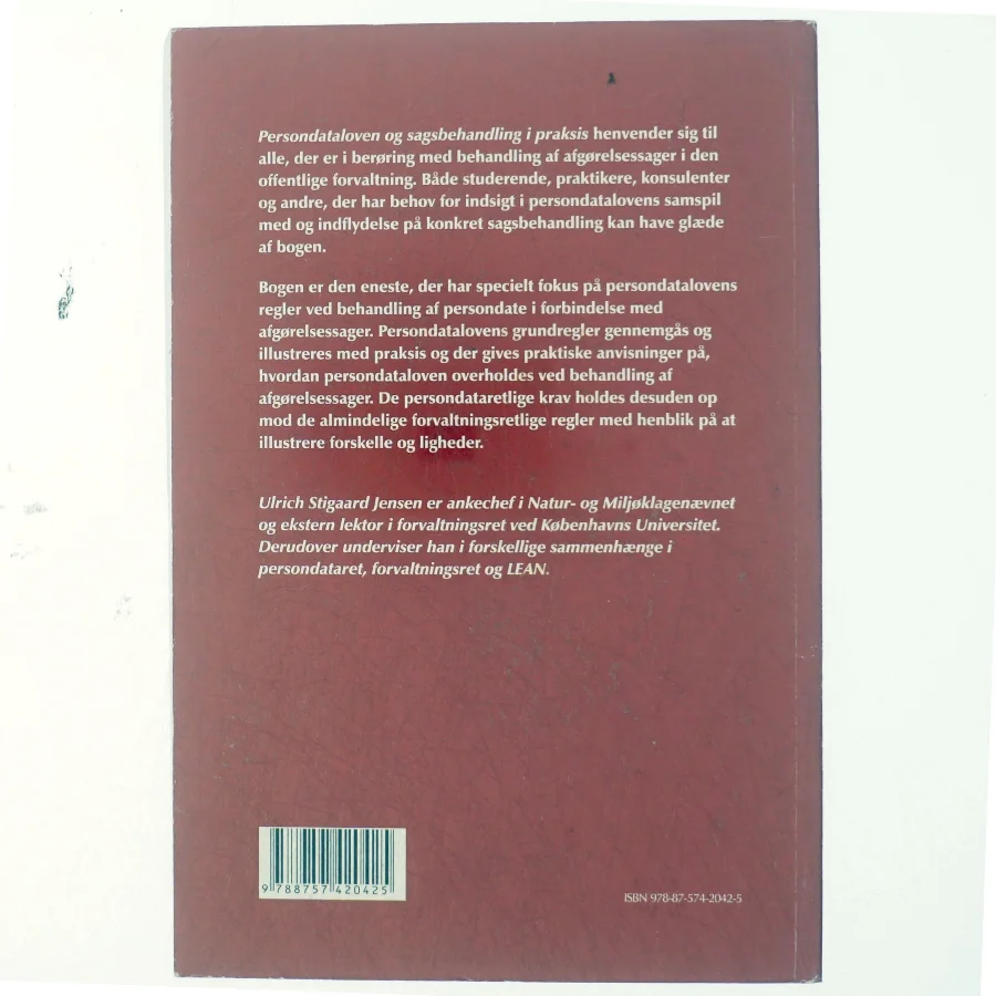 Persondataloven og sagsbehandling i praksis af Ulrich Stigaard Jensen (Bog)