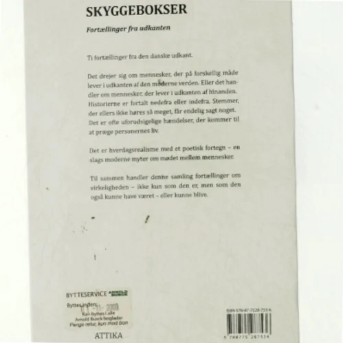 Skyggebokser : fortællinger fra udkanten af Jørgen Børglum Larsen (Bog)