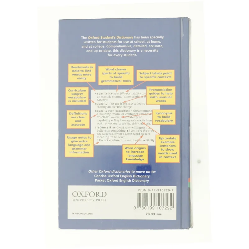 The Oxford Student's Dictionary. (Lernmaterialien) (Bog)