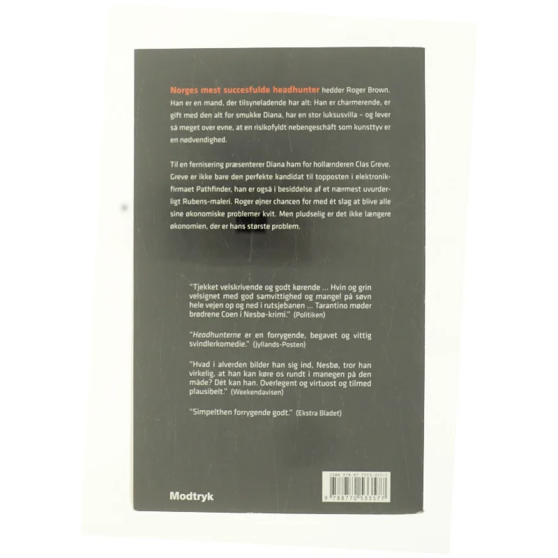 HeadHunterne af Jo Nesbø (bog)