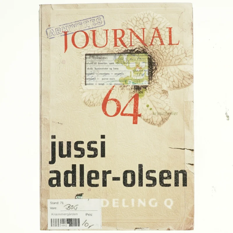 Journal 64 af Jussi Adler-Olsen (Bog)