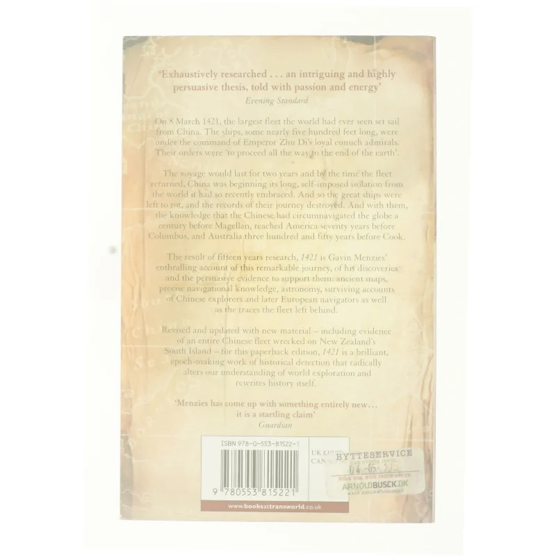 1421: the Year China Discovered the World af Gavin Menzies (Bog)