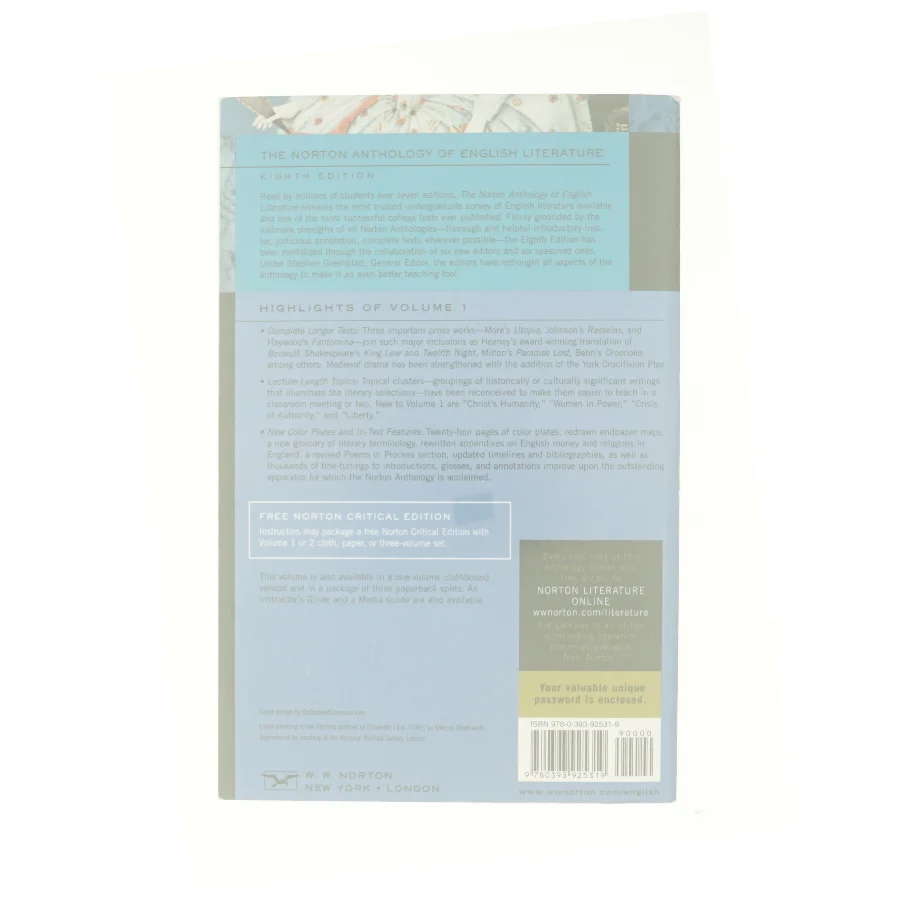 The Norton anthology of english literature (Bog)