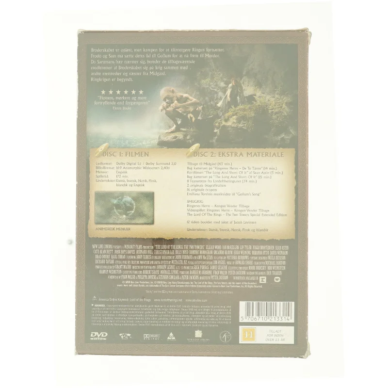 Ringenes Herre - De to tårne (DVD)