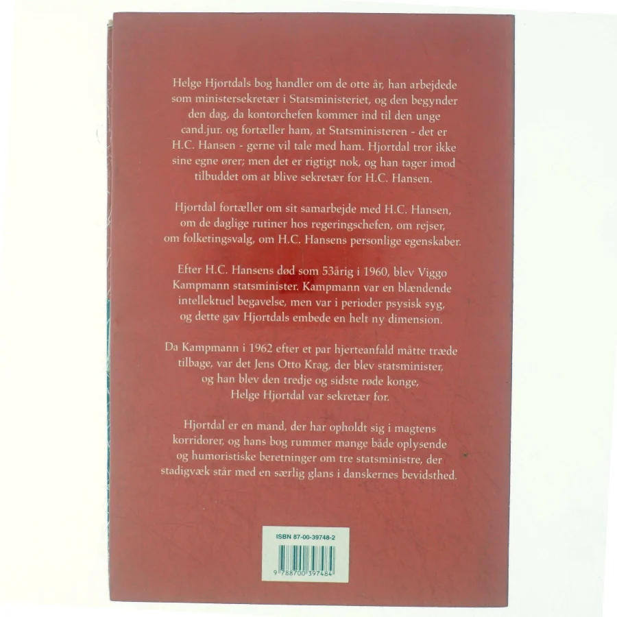 Tre røde konger : set fra sidelinjen : erindringer af Helge Hjortdal (Bog)