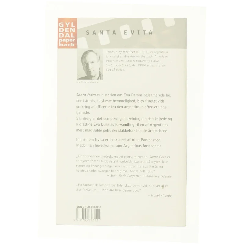 Santa evita af Tomás Eloy Martinez (Bog)