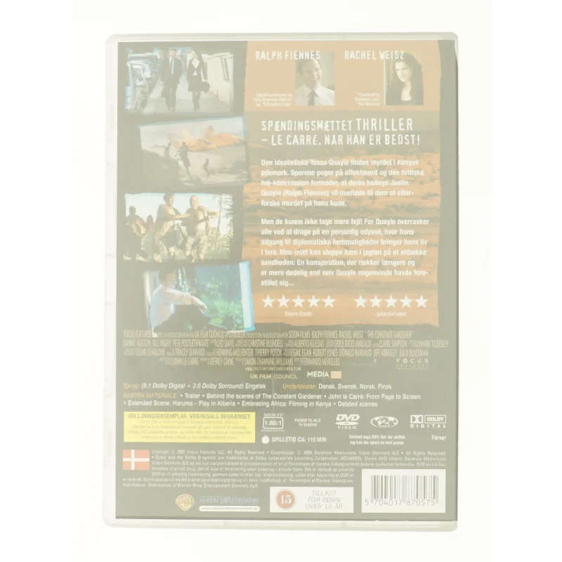 The constant gardener fra DVD