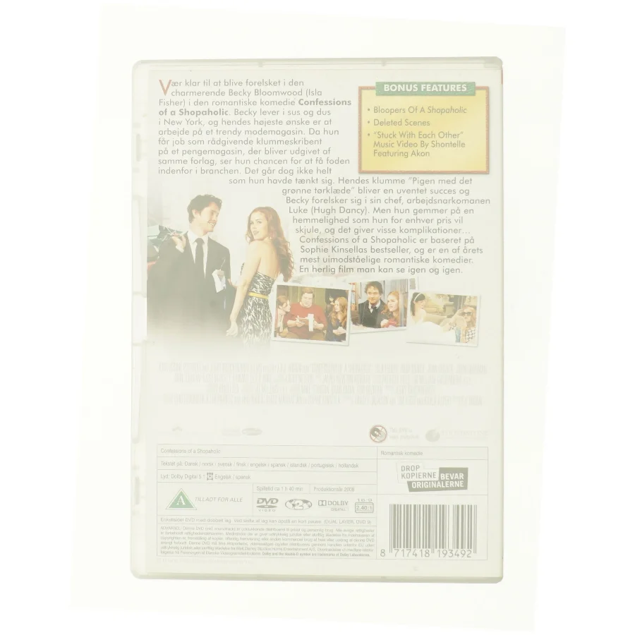 Cofessions of a shopaholic fra DVD