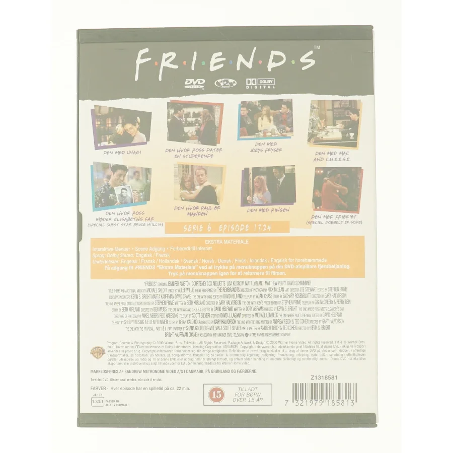 Friends - sæson 6, episode 17-24 fra DVD