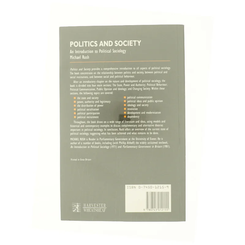 Politics & Society af Michael Rush (Bog)
