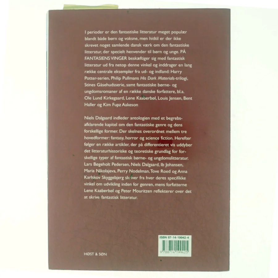 På fantasiens vinger : om fantastisk litteratur for børn og unge af Niels Dalgaard (f. 1956) (Bog)