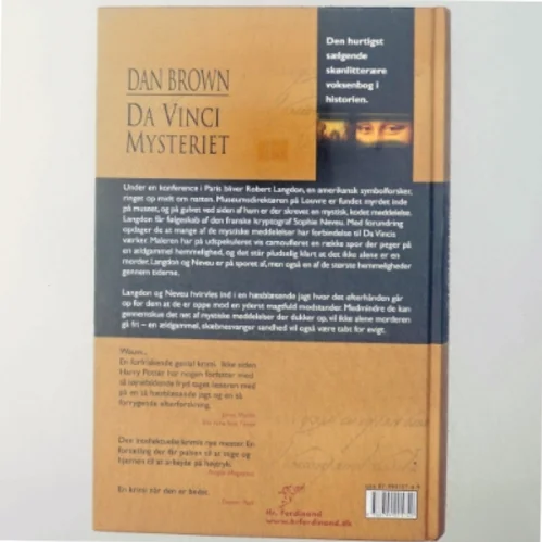 Da Vinci Mysteriet af Dan Brown (Bog)