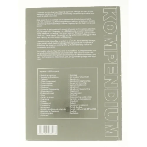 Kompendium i erhvervslivet fra Bog